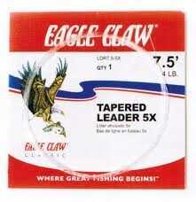 Eagle Claw Tapered Leader 5X 9ft Md#: LDR90-5X