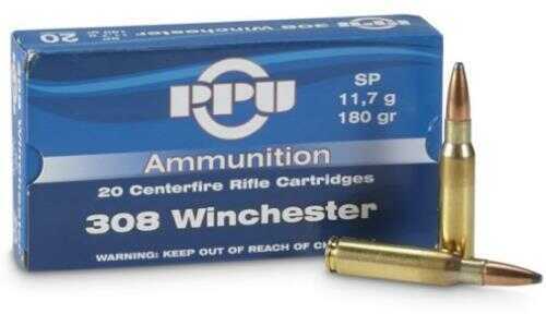 308 Win 180 Grain Jacketed Soft Point 20 Rounds Prvi Partizan Ammunition 308 Winchester