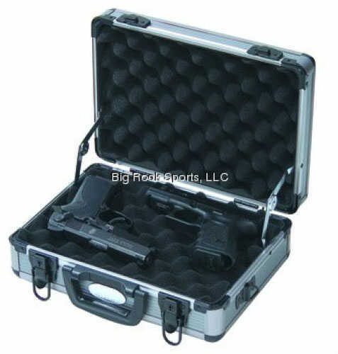 Aluminum Two Pistol Case Frame - Extruded Pvc Exterior Panels Key Lockable latches Double Layer High-densi
