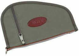 Signature Series Heart-Shaped Handgun Case W/Pocket Olive Drab - 14" Strong Durable Heavy-Duty Canvas With Dry