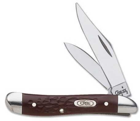 Case 00046 Peanut Folder 2.1"/1.53" Stainless Steel Clip Point/Drop Synthetic Brown