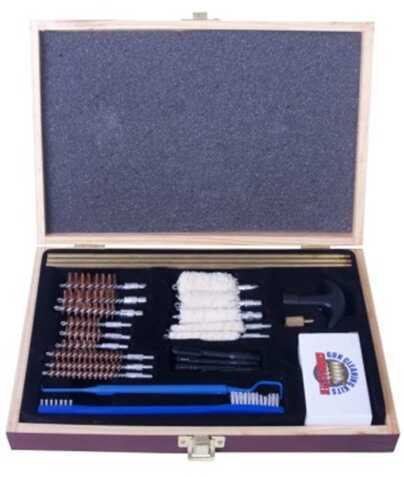 Gunmaster Univ Select 30 Pc .22 Caliber Cleaning Kit Wood Case