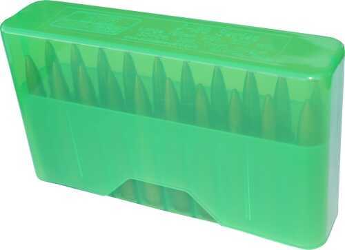 MTM Slip Top Rifle Ammo Box 260 Rem-10.75X68 Holds 20 Rounds, Clear Green