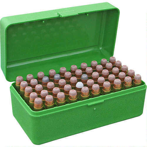 MTM Ammo Box 50 Round Flip-Top 300 WSM 45-70 7mm R SAUM Green RMLD-50-10