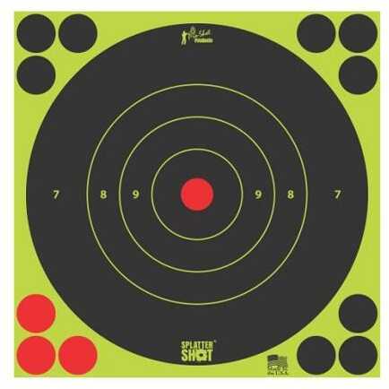 Pro-Shot 8BGREEN6PK SplatterShot Self-Adhesive Paper 8" Bullseye Black/Green 6 Pack
