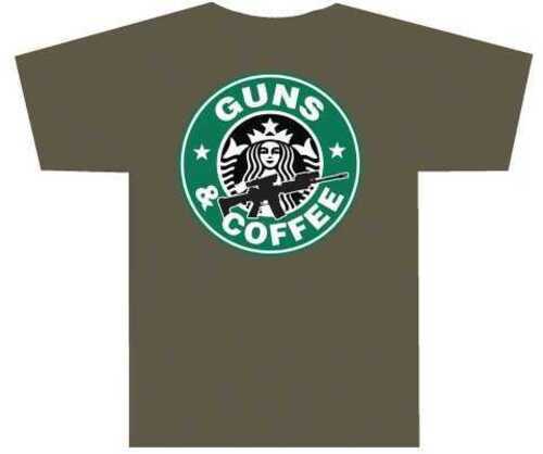 TUFF Products Guns And Coffee T-Shirt Olive Drab - 2XLarge