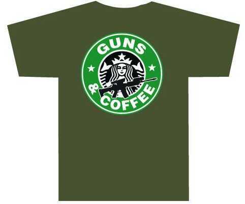 TUFF Products Guns And Coffee T-Shirt OLV DRB - Md