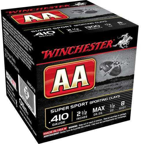 410 Gauge 2-1/2" Lead #8  1/2 oz 25 Rounds Winchester Shotgun Ammunition