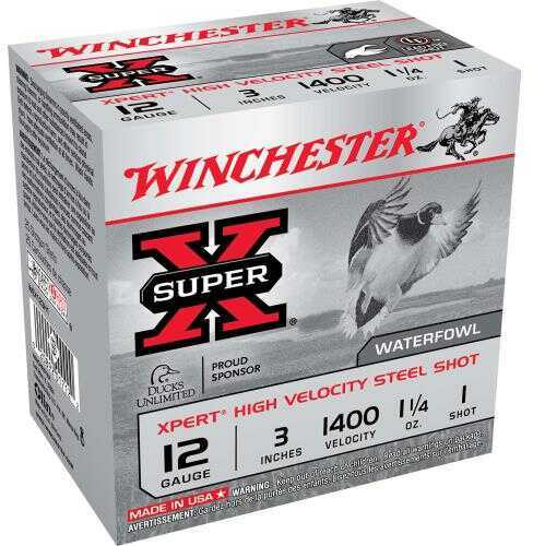 12 Gauge 3" Steel #1  1-1/4 oz 25 Rounds Winchester Shotgun Ammunition