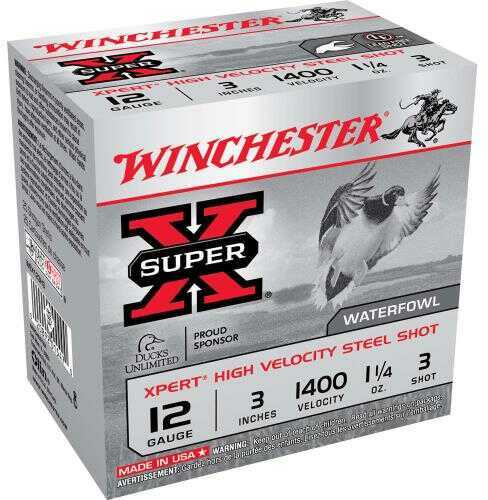 12 Gauge 3" Steel #3  1-1/4 oz 25 Rounds Winchester Shotgun Ammunition