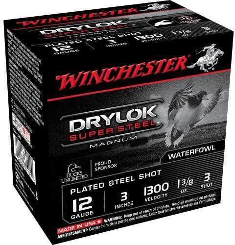 Winchester Drylok 12Ga 1300FP 25Rd 10Bx/Cs 3" 1-3/8Oz #3