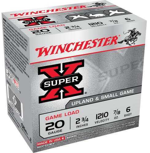 20 Gauge 2-3/4" Lead #6  7/8 oz 25 Rounds Winchester Shotgun Ammunition
