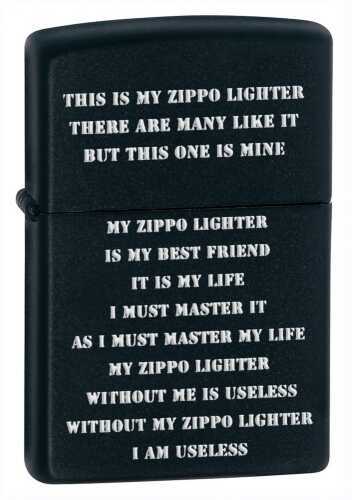 Zippo Lighter Creed Black Mat