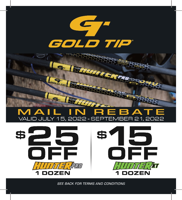 Image for news headline - Gold Tip Hunter Pro and XT Rebate