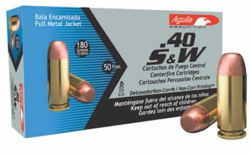 40 S&W 180 Grain Full Metal Jacket 50 Rounds Aguila Ammunition