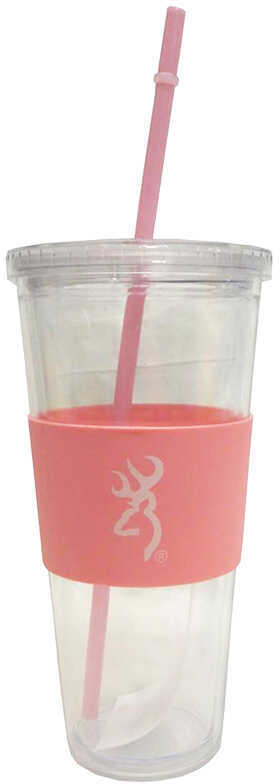 AES Browning Insulated Cup With Straw Pink/White 20Oz
