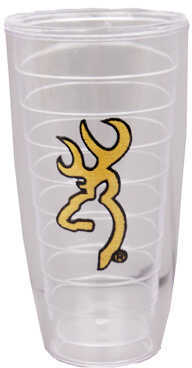 AES Browning 16Oz Tumbler Glass Clear/Gold