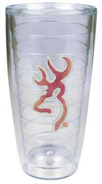AES Browning 16Oz Tumbler Glass Clear/Pink