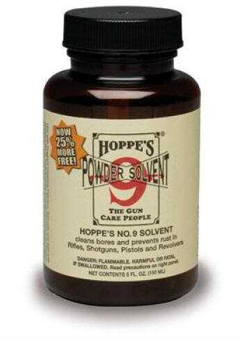 Hoppes Famous No. 9 Solvent - 5 Oz Bottle Remains The Best-Known Remover Of Powder Lead Metal Fouling & Rust Quick