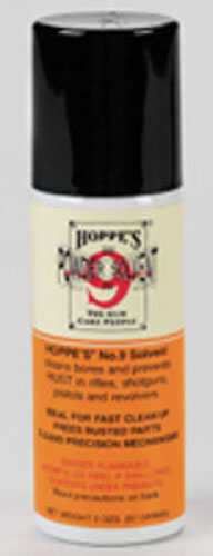 Hoppes Famous No. 9 Solvent - 2 Oz Aerosol Remains The Best-Known Remover Of Powder, Lead, Metal Fouling & Rust - Quick