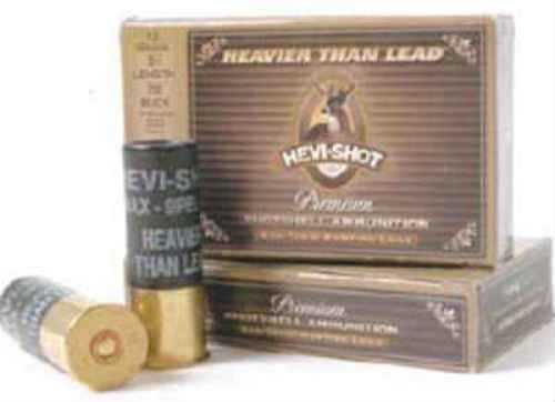 12 Gauge 3" Lead 00 Buck  1-3/8 oz 5 Rounds Hevi-Shot Shotgun Ammunition