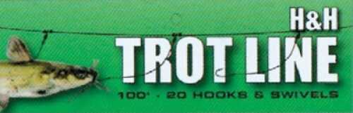 H&H TroTline 100ft W/20 Hooks & Swivels Md#: Tl100-20