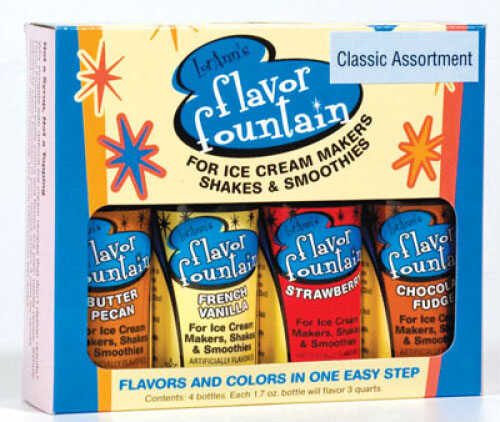 Revolution Flavor Fountain 4 Pack - Chocolate Strawberry French Vanilla And Butter Pecan Each 1.7 Oz. Bottle