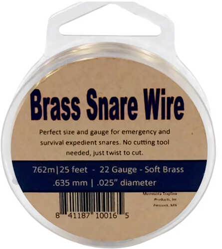 Brass Survival and Snare Wire .025 diameter 25 ft. Model: BSW-25
