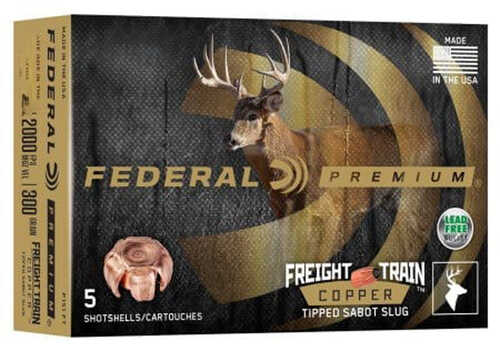 Federal Premium Freight Train Copper Sabot Slugs 20 ga. 3 in. 275 gr. 5 rd. Model: P209 FT