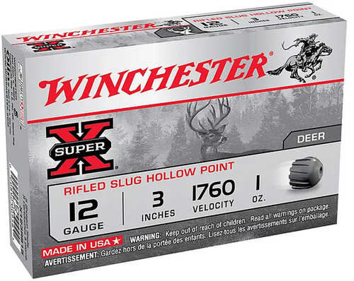Winchester Super-X Rifled Slug HP 12 ga. 3 in. 1 oz. Slug 15 rd.  Model: X123RS15VP