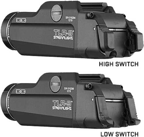 Streamlight TLR-9 Flex With High/Low Switch 1000 Lumens Cr123A Lithium Battery Black Aluminum