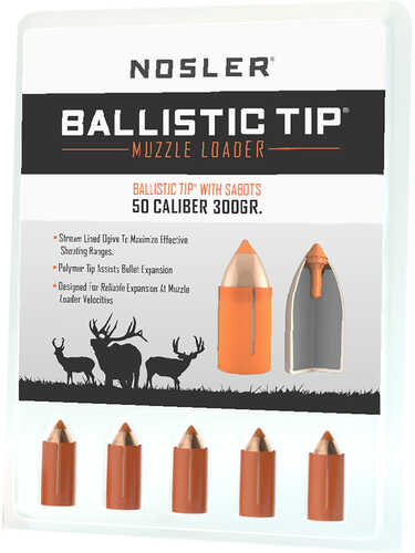 Nosler Ballistic Tip Muzzleloading Bullets .50 Cal. 300 gr. Spitzer Point 15 pk. Model: 50300