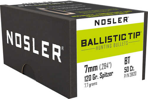 Nosler Ballistic Tip Hunting Bullets 7mm 120 Gr. Spitzer Point 50 Pk. Model: 28120