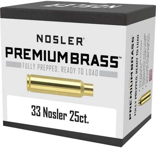 33 Nosler Unprimed Rifle Brass 25 Count