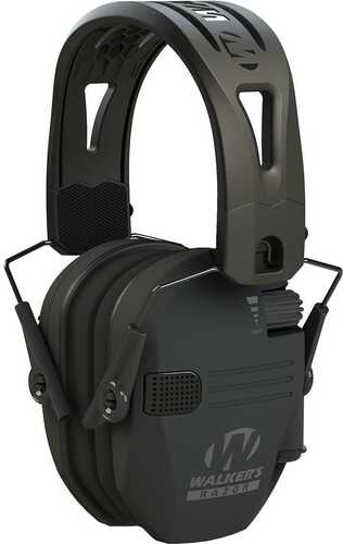 Walkers Razor Slim Electronic Muff 23 Db Over The Head Polymer Black Ear Cups With Tacti-Grip
