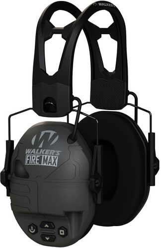 Walkers GWP-DFM Firemax Digital Muff Over The Head Polymer Black Ear Cups With Tacti-Grip Headband