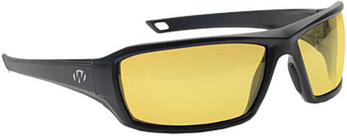 Walker's Ballistic Eyeware IKON Forge Amber Lens With Matte Black Full Wraparound Frame, Eva Foam Nose Pi