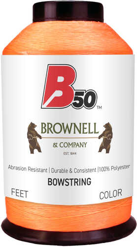 Brownell B50 Bowstring Material Fluorescent Orange 1/4 Lb. Model: Fa-tdfo-b50-14