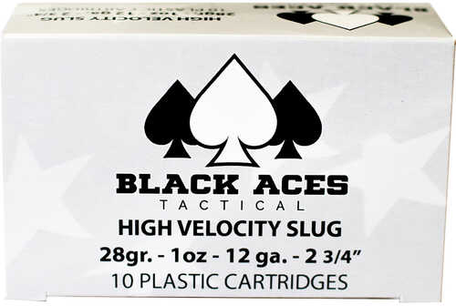 Black Ace Tactical High Velocity Slugs 12 ga. 2 3/4 in. 1 oz. 10 rd. Model: BAT-SLUG-1650
