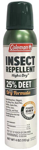 Coleman High & Dry Insect Repellent 4oz - 25% Deet  