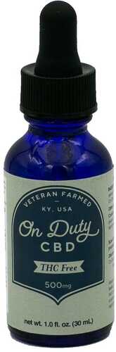 On Duty CBD Oil Drops THC Free 500 mg 30 mL