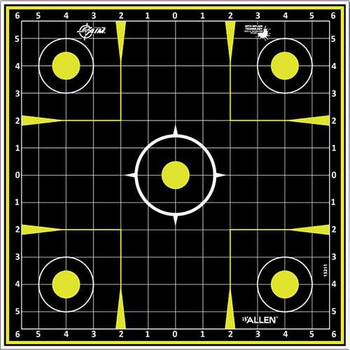 Allen EzAim Splash Sight-In Grid Paper Target 12x12" 12 pk. Model: 15211