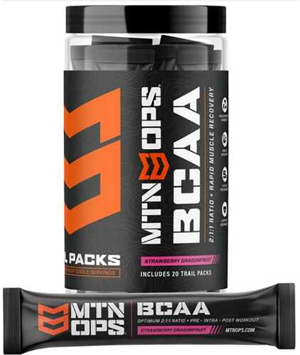 MTN OPS BCAA 2:1:1 Strawberry Dragonfruit Trail Pack 20 ct. Model: 2119420320