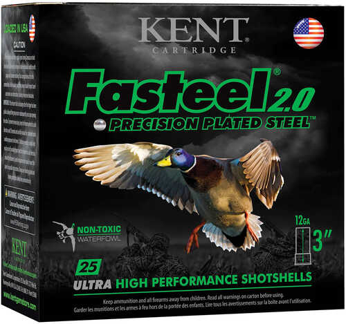 Kent Fasteel 2.0 Precision Plated Steel Load 12 ga. 3 in. 1 1/4 oz. BB Shot 25 rd. Model: K123FS36-BB