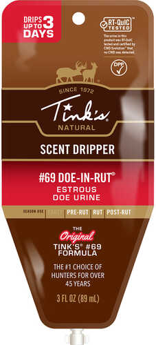 Tinks W6376 #69 Doe-In-Rut Disposable Scent Dripper Deer Attractant Urine 3 Oz