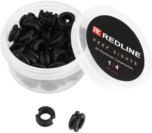 Redline Peep Sight 1/4" 50ct Black
