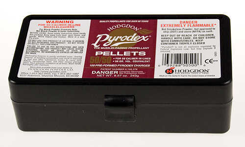 Hodgdon Pyrodex .50 Cal 50 Gr Pellets - 100/ct