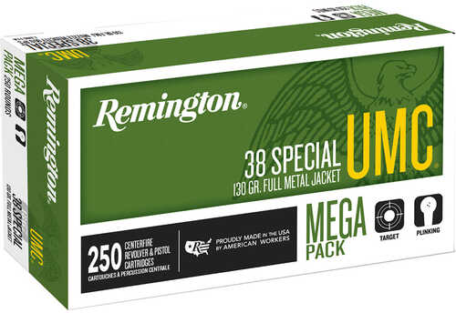 Remington UMC Handgun Ammo 38 Spl 130 gr. FMJ 250 rd. Model: 23731