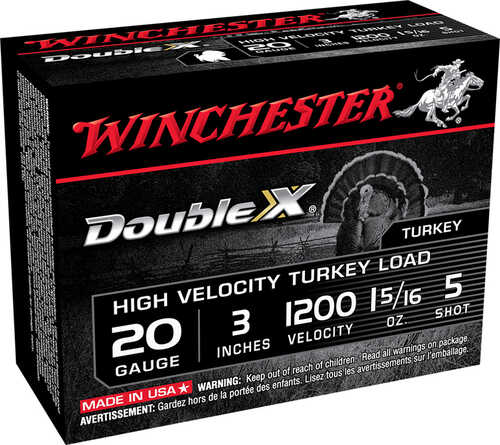 Winchester Double X High Velocity Turkey Load 20 ga. 3 in. 1 5/16 oz. 5 Shot 10 rd. Model: STH2035