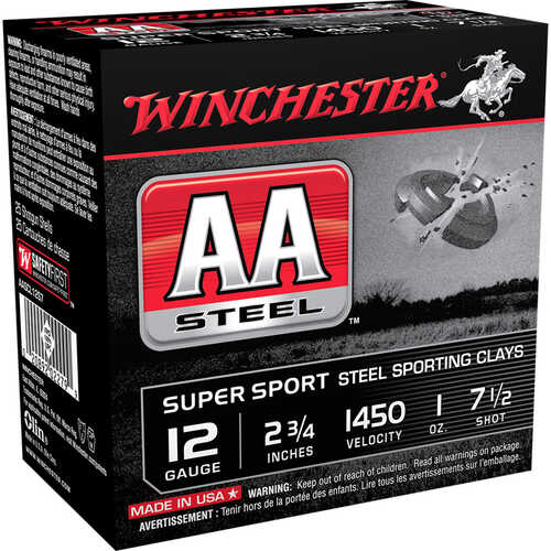 Winchester AA Steel Target Sporting Clays Load 12 ga. 2.75 in. 1 oz. 7.5 Shot 25 rd. Model: AASCL12S7